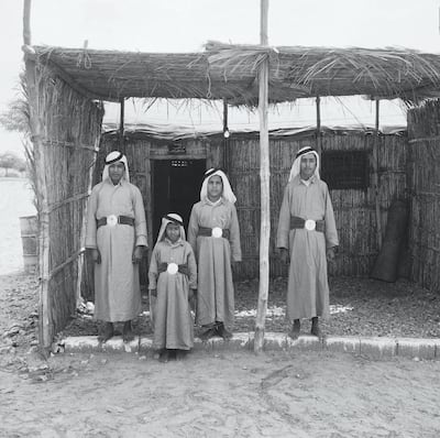 The school's first pupils. Courtesy Abu Dhabi Company for Onshore Petroleum Operations