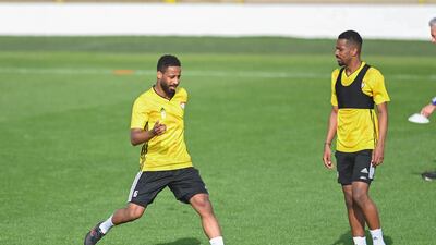 UAE national team train in Dubai before their 2022 World Cup qualifier against Iran in Tehran on Tuesday. All Photos: UAEFA