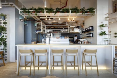 The bar at Bagel Yard on Al Wasl Road, Dubai