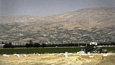 The fertile soil of the Bekaa Valley is used by farmers for both legal and illegal crops. Byran Denton for The National