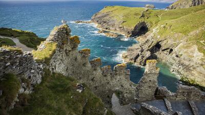 Tintagel Castle in Cornwall. PA