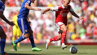 Oleksandr Zinchenko 7 - Looked unstoppable when linking up with Gabriel Martinelli. The Ukraine international also looked to utilise a number of inverted runs to help create space on the flank. AFP