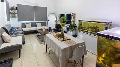 The couple share the spacious property with their cat and their collection of fish