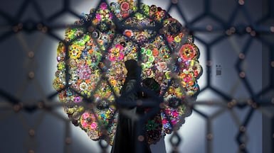 Launched in 2004, the Al Burda Award offers a platform for winning artists, including at Expo 2020. Photo: Leslie Pableo / The National