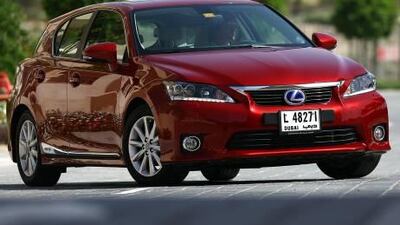 Under the body of the Lexus is basically the running gear found in the staid Prius: a 98hp, 1.8L petrol engine coupled with an electric motor. Satish Kumar / The National