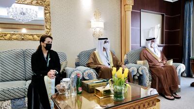 Sheikh Maktoum was accompanied by a high-level delegation from the UAE.