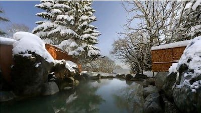 A natural 'onsen', or hot spring, at the Green Leaf Niseko Village in Hokkaido, Japan. Aaron Jamieson / YTL Hotels