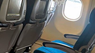 Inside the plane after severe turbulence rocked the flight from Phoenix to Honolulu on Sunday. AP