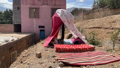 A camp in Amizmiz in El Haouz district near the epicentre of the earthquake. Ghaya Ben Mbarek / The National