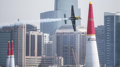 Pilots battle for supremacy on February 10, 2017 in Abu Dhabi, where the Red Bull Air Race kicked off its World Championship season. Mona Al Marzooqi / The National