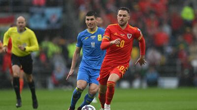 Aaron Ramsey - 6, Broke up Ukrainian play well at times but also gave the ball away too cheaply on occasions. Delivered a great cross that deserved someone meeting it, missed the target after a brilliant move forward from range then played a great cross to set up Gareth Bale. AFP