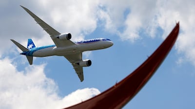 A Boeing 787-9 Dreamliner at the Paris Air Show. Strata is expanding its 787 parts production facilities. Reuters