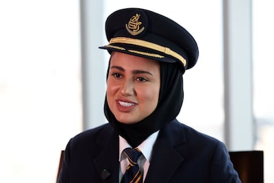 Hanan Mohammed Jawad was inspired at 14 by seeing the first Emirati female pilot on TV. Chris Whiteoak / The National