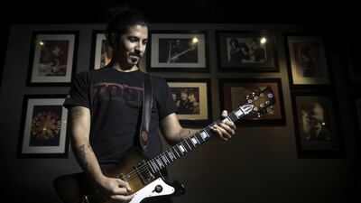 Jay Wud poses for a portrait during the Desert Experiment in Dubai. Courtesy Desert Experiment