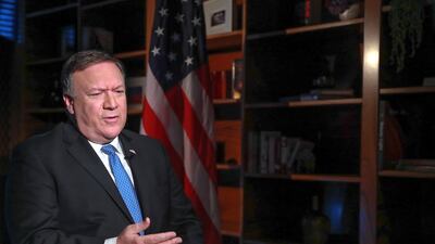 United States Secretary of State Mike Pompeo says the UAE and Saudi Arabia is taking steps to protect civilians in Yemen. Victor Besa / The National