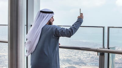 The Lounge is now the world's highest dining point. Photo: Leslie Pableo for The National