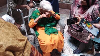 Ms Verma, 90, became emotional as she visited her ancestral home.