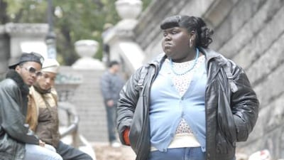 Gabourey Sidibe in a scene from the Oscar-nominated film Precious.