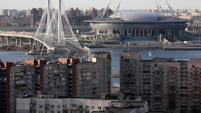 Saint Petersburg Stadium in Saint Petersburg. Capacity of 67,000. Will host group games, round of 16 games, a semi final, and the third place playoff. Anton Vaganov / Reuters