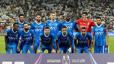 Al Hilal pose for a team photo before kick off. Getty Images