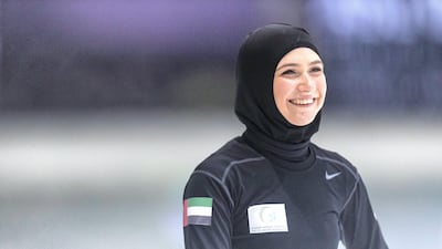 Zahra Lari is bidding to be the first Emirati to compete at the Winter Olympics. Christopher Pike / The National