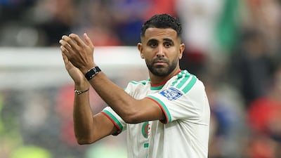 Riyad Mahrez applauds Algeria fans after bowing out of the 2026 World Cup. AFP