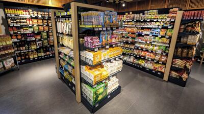 The shop sells everything from fresh produce to packaged ingredients and even Japanese knives and ceramic crockery for the kitchen. Chris Whiteoak / The National