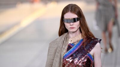 A look from the Louis Vuitton cruise 2023 fashion show. AFP