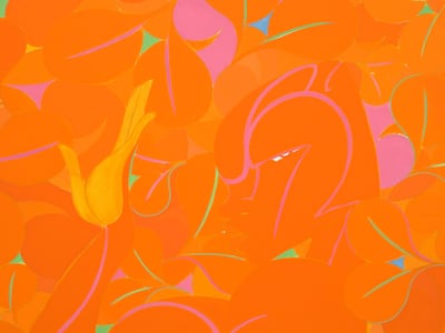 Orange Sentinel (2026), oil painting by Tunji Adeniyi-Jones. Photo: JSP Art Photography