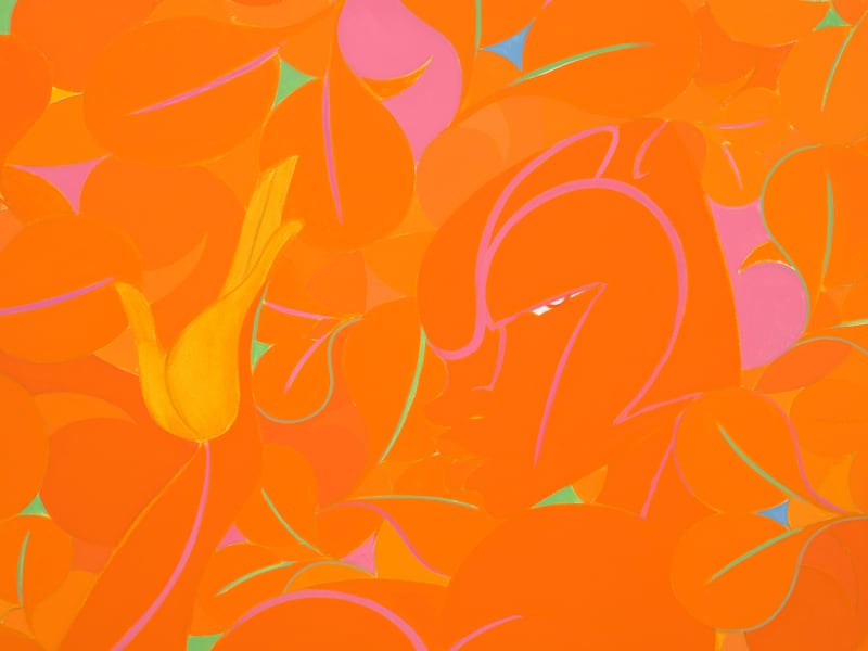 Orange Sentinel (2026), oil painting by Tunji Adeniyi-Jones. Photo: JSP Art Photography