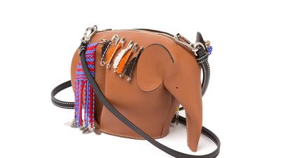 Spanish luxury brand Loewe has created a new version of its Elephant Bag for the Knot on my Planet campaign