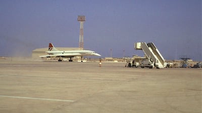 Concorde G-Bravo Bravo Delta Golf at Bahrain in 1974 for hot weather testing. Photo: Richard Harris