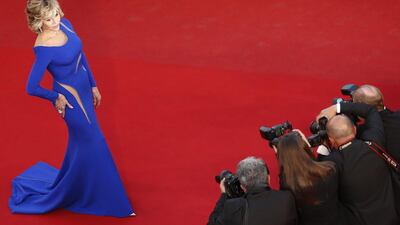 ane Fonda in Versace. EPA