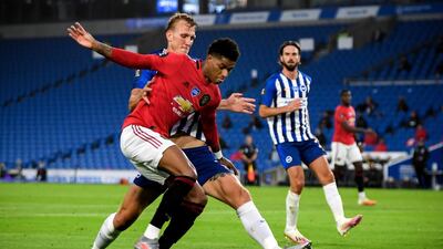 Marcus Rashford - 6: Tried, looked a team player and worked well, but hasn’t yet found his goalscoring touch again. Effective decoy run for third goal. EPA