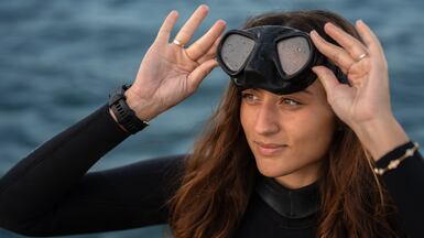 Albitar is equally enthused about breaking records and diving to disconnect. Jack Lawes for The National