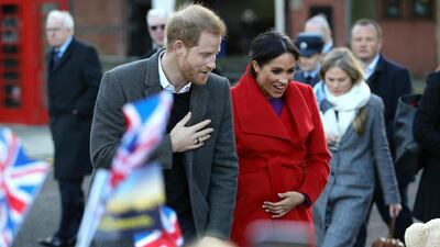 The Duchess of Sussex has revealed her due date to be "around April" this year. confirming that she is six months pregnant. AP