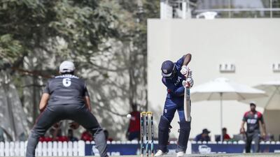 The USA team bat against the UAE during the 50-over match in Dubai. Antonie Robertson / The National