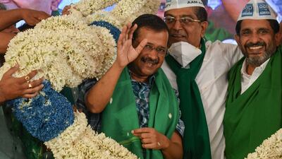 Leader of AAP, Arvind Kejriwal. AFP