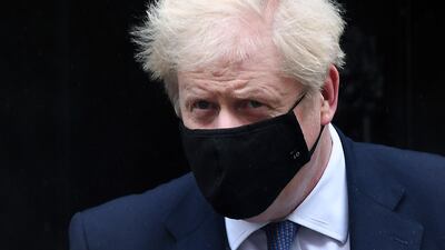 British Prime Minister Boris Johnson departs 10 Downing Street for Prime Minister Questions at parliament in London. EPA