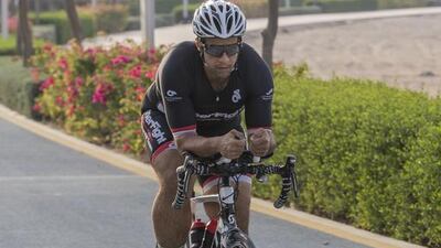 Mohammed Kasim will now take part in the ITU Triathlon in Abu Dhabi on Yas Island. Antonie Robertson / The National