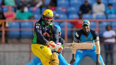 The likes of Chris Gayle, in yellow, and Darren Sammy, right, could be seen in action in the United States during the Caribbean Premier League. Randy Brooks / Getty Images