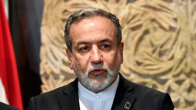 Iranian Foreign Minister Abbas Araghchi speaks during a news conference in Beirut during a visit to Lebanon on June 3. EPA