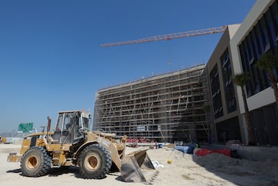 Teams are working 24 hours a day to get the building ready in time. Chris Whiteoak / The National