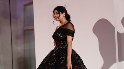 Dubai Instagram star Farhana Bodi at the 'The Card Counter' premiere. Getty Images