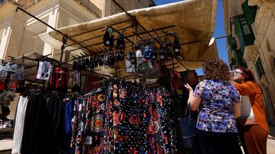 An open-air market in Valletta, Malta. If travel recovers later next year or earlier in 2023, tourism numbers are likely to remain 70-80 per cent below pre-pandemic levels in many countries this year, IIF says. Reuters