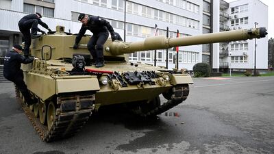 A Leopard tank of the kind Poland is keen to send to Ukraine. Reuters