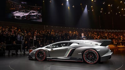 The UAE owner wishes to remain anonymous - which might be difficult once the stunningly styled, 355kph Veneno hits the road. The other two buyers live in America. Fabrice Coffrini / AFP Photo