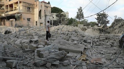The aftermath of Israeli airstrikes near the site of the Roman hippodrome in Tyre, Lebanon. AFP