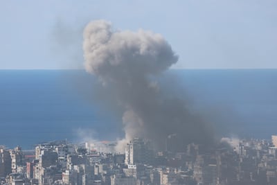 An Israeli air raid on southern Beirut. A renewed war with Hezbollah has killed hundreds. EPA