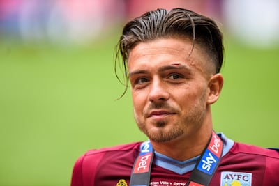 Jack Grealish with the cut above his eye. BPI/REX/Shutterstock